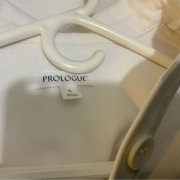 Prologue top white women’s coat front pockets size S - Picture 7 of 8